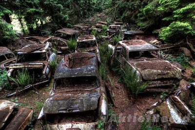 汽車報廢沒有機車的墳場