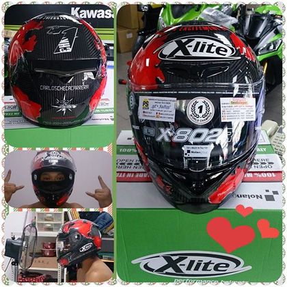 安全帽看起來很花俏又誇張，但其實都大有來頭，不是SHOEI就是ARAI……